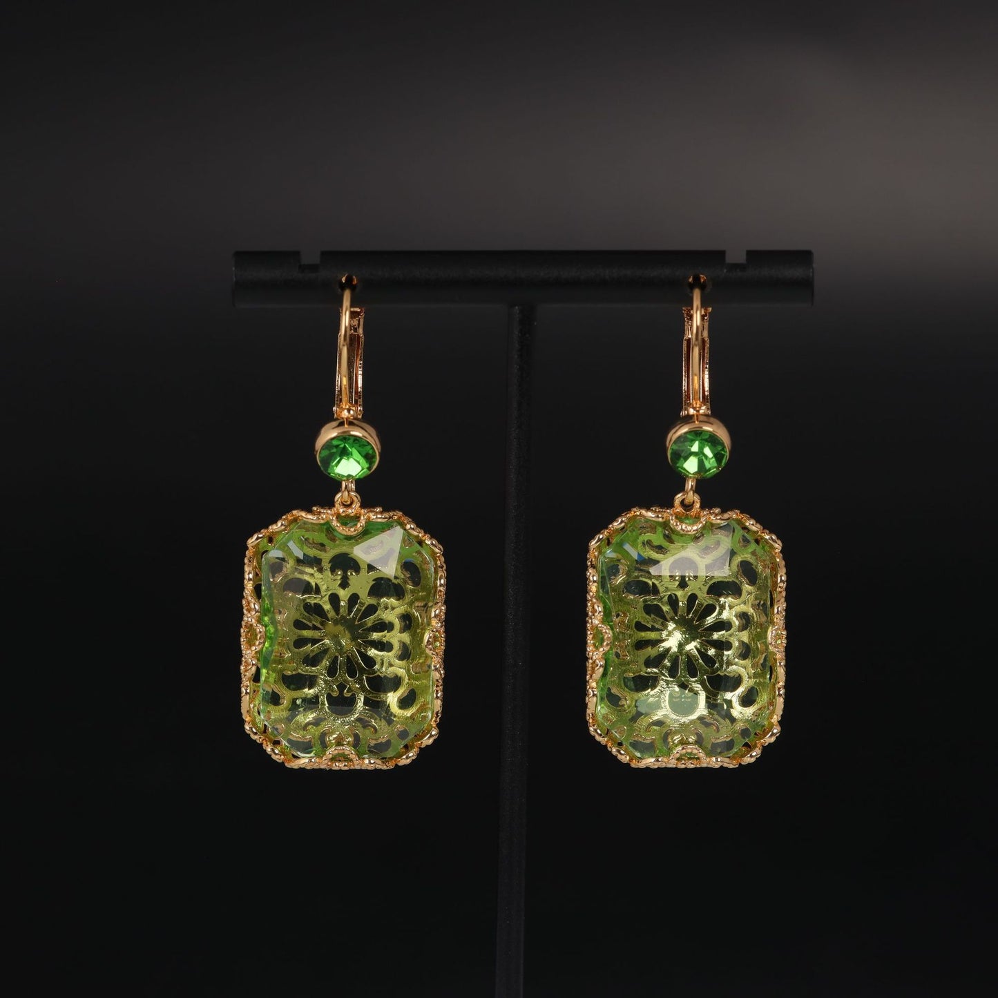 Vintage Crystal Luxury Engraved Earrings for Women