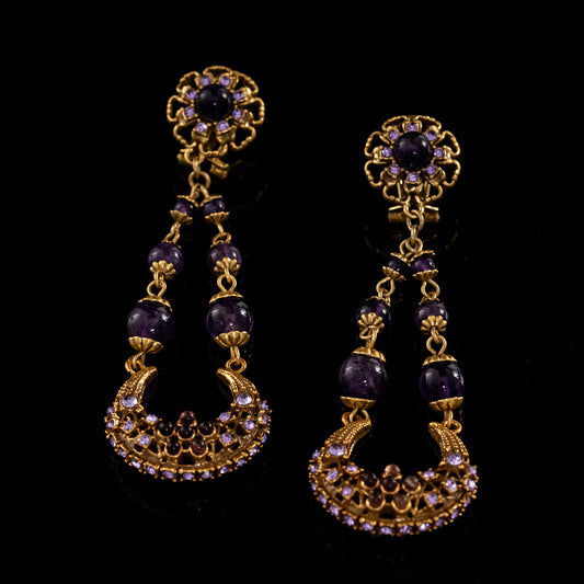 Vintage Pearl Floral Elegant Earrings for Ladies