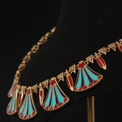 Vintage Enamel Timeless Handcrafted Necklace for Ladies