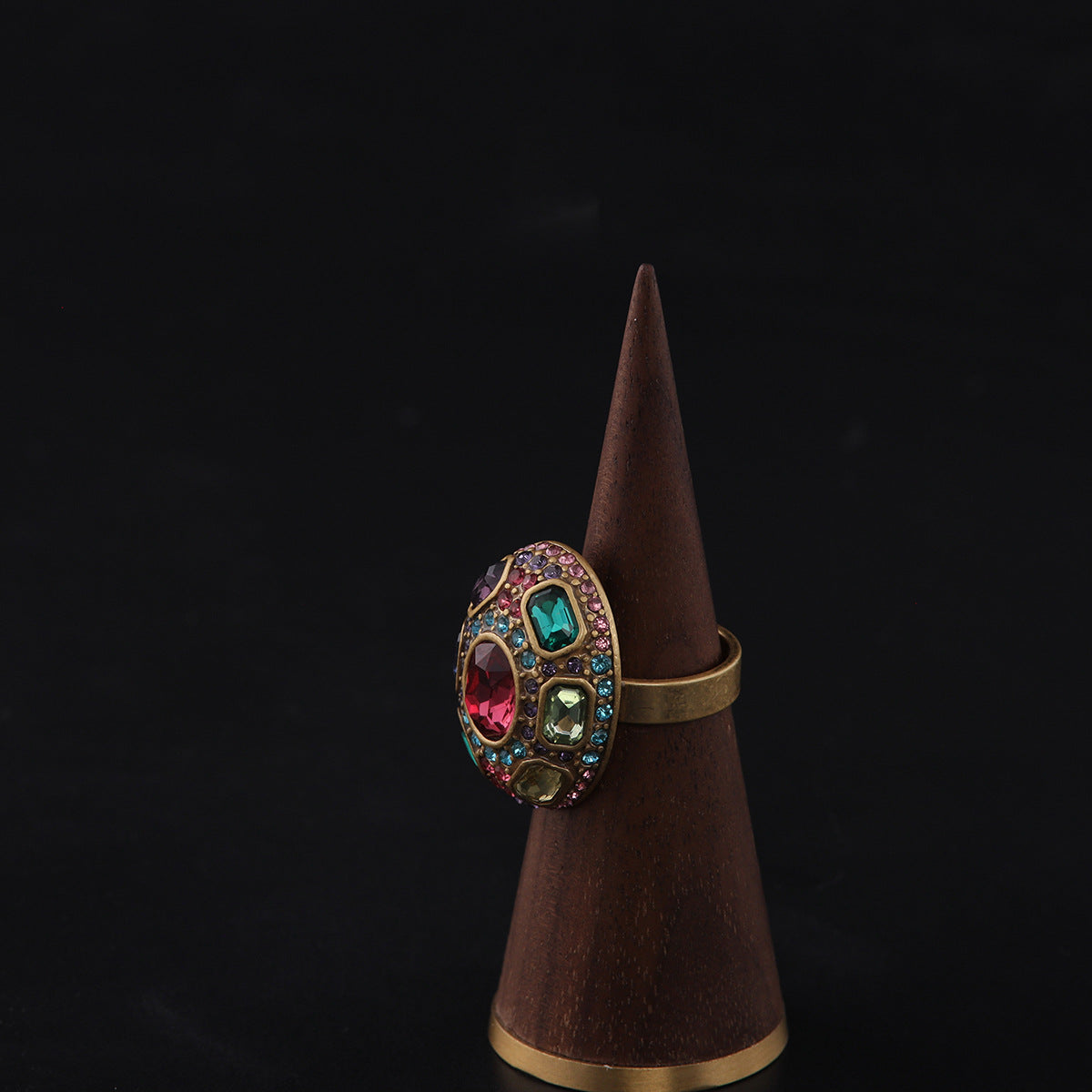 Vintage Geometric Artisan Refined Open Ring