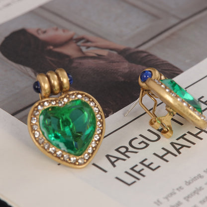 Vintage Heart Statement Classic Earrings Gift Jewelry
