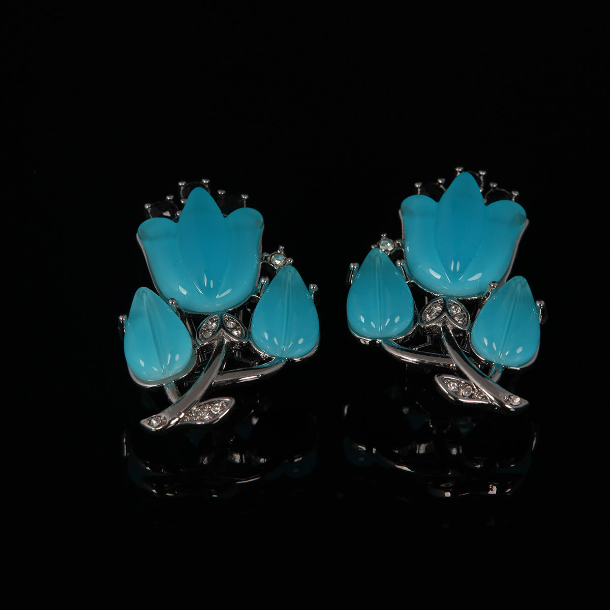 Vintage Crystal Floral Elegant Earrings for Women