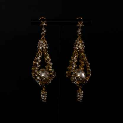 Vintage Pearl Statement Elegant Earrings Timeless Style