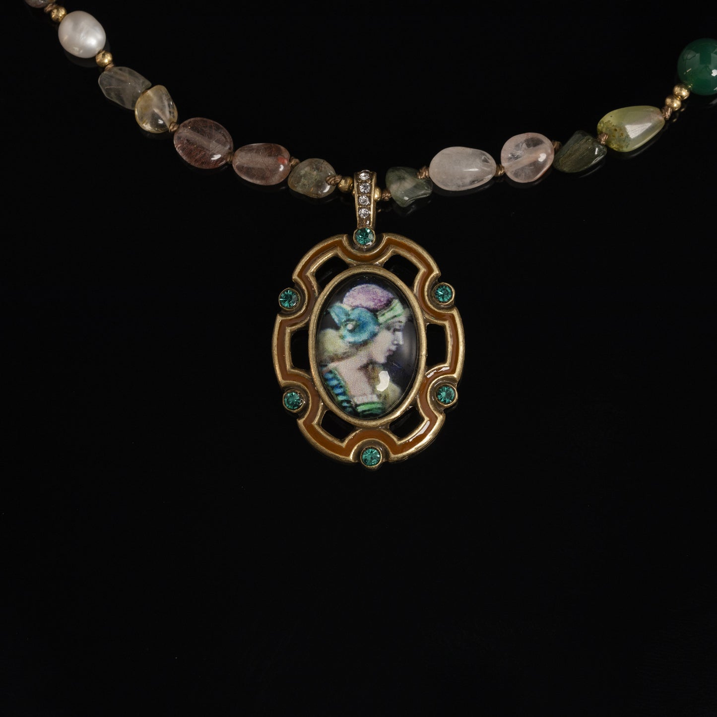 Vintage Enamel Luxury Timeless Necklace Timeless Style