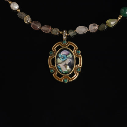 Vintage Enamel Luxury Timeless Necklace Timeless Style