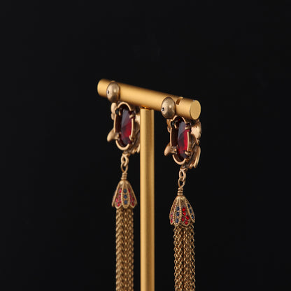 Vintage Floral Chic Handcrafted Earrings Handcrafted Design