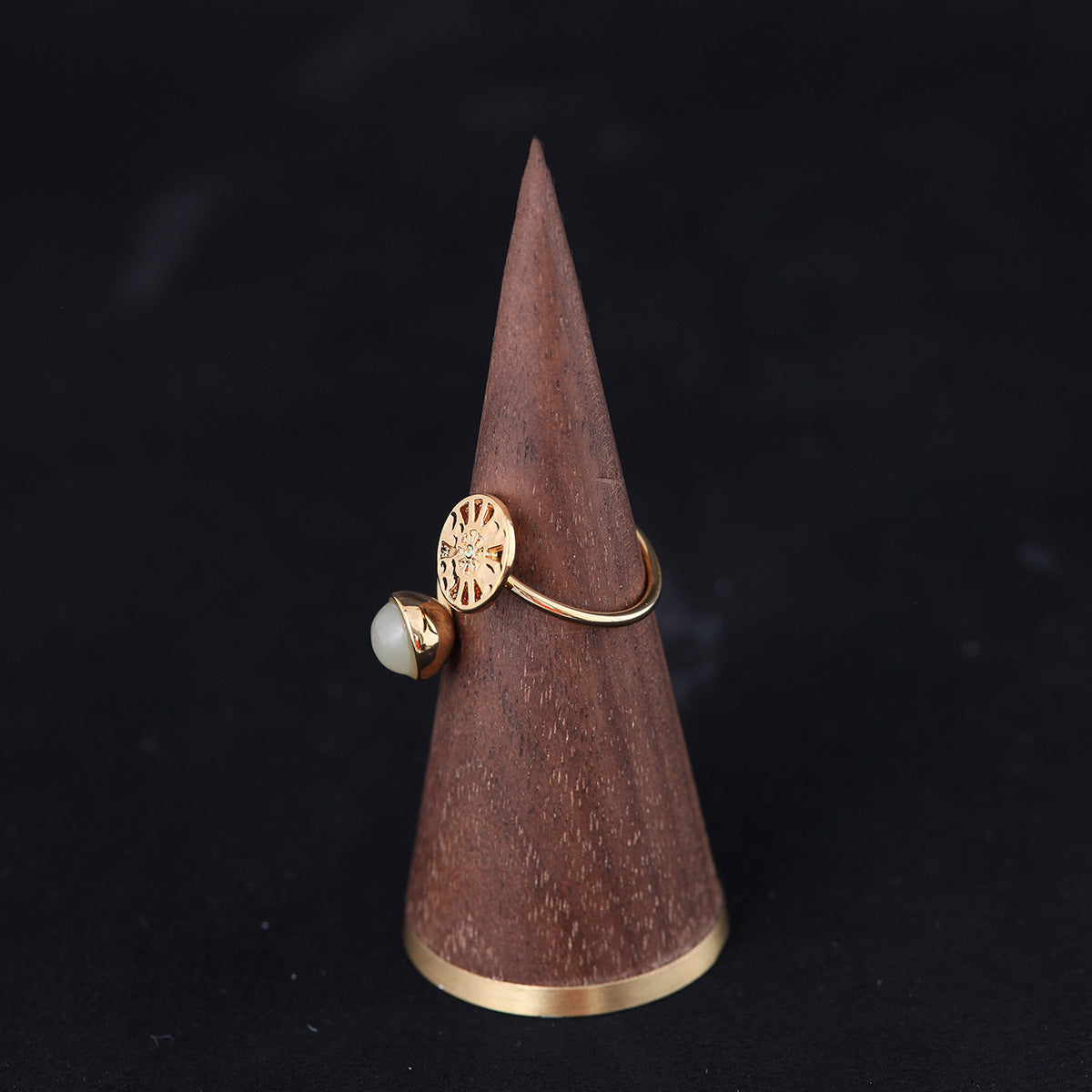 Vintage Geometric Artisan Handcrafted Open Ring Gift Jewelry