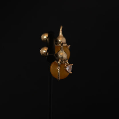 Vintage Agate Timeless Statement Earrings Handcrafted Design