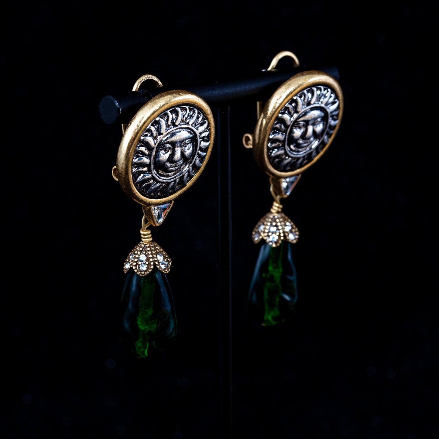Vintage Glass Elegant Handcrafted Earrings Gift Jewelry