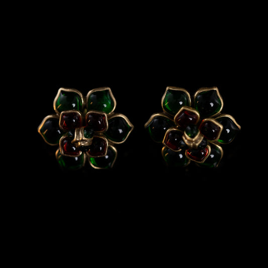 Vintage Glass Statement Elegant Earrings for Ladies