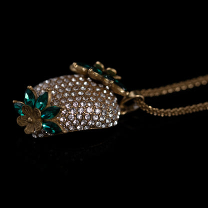 Vintage Crystal Floral Timeless Handcrafted Necklace Handcrafted Design