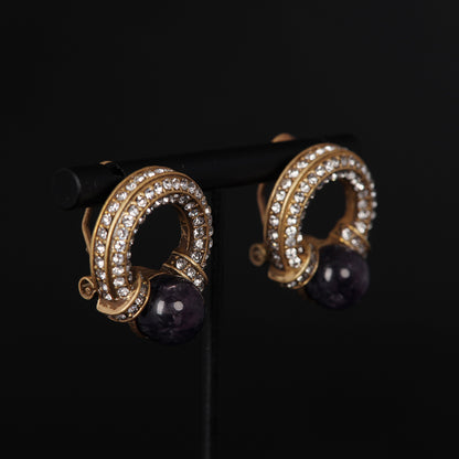 Vintage Agate Elegant Elegant Earrings Handcrafted Design
