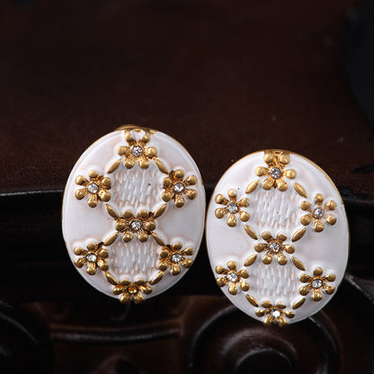 Vintage Floral Artisan Elegant Earrings for Women