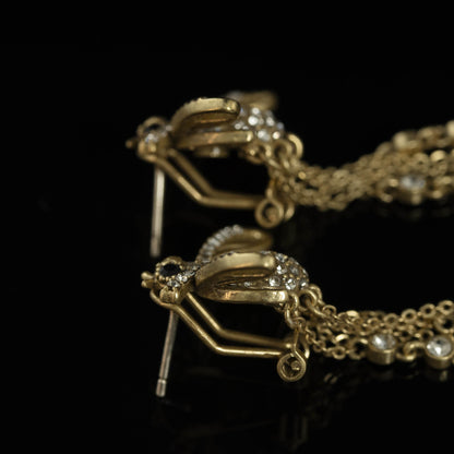 Vintage Crystal Star Classic Earrings Timeless Style