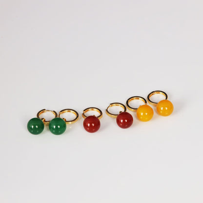 Vintage Agate Classic Timeless Earrings Handcrafted Design