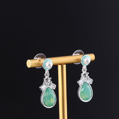 Vintage Cubic Zirconia Teardrop Timeless Earrings Gift Jewelry