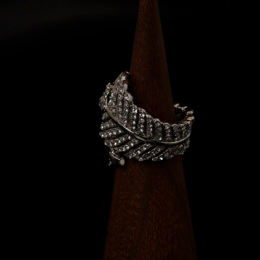 Vintage Geometric Chic Statement Open Ring