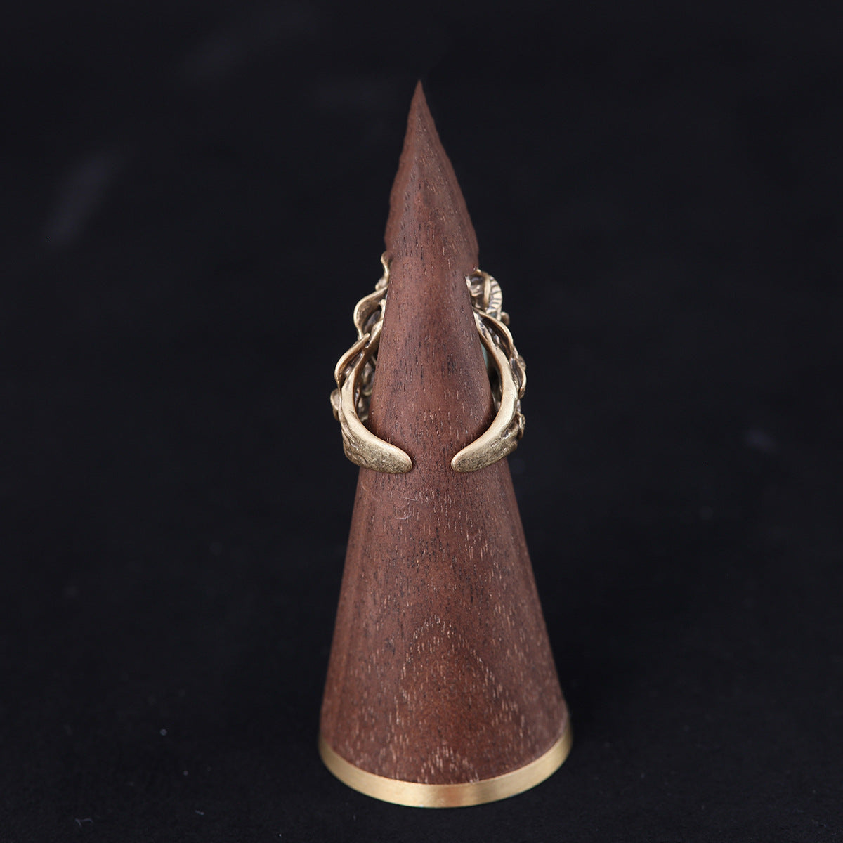 Vintage Natural Stone Geometric Timeless Open Ring Handcrafted Design