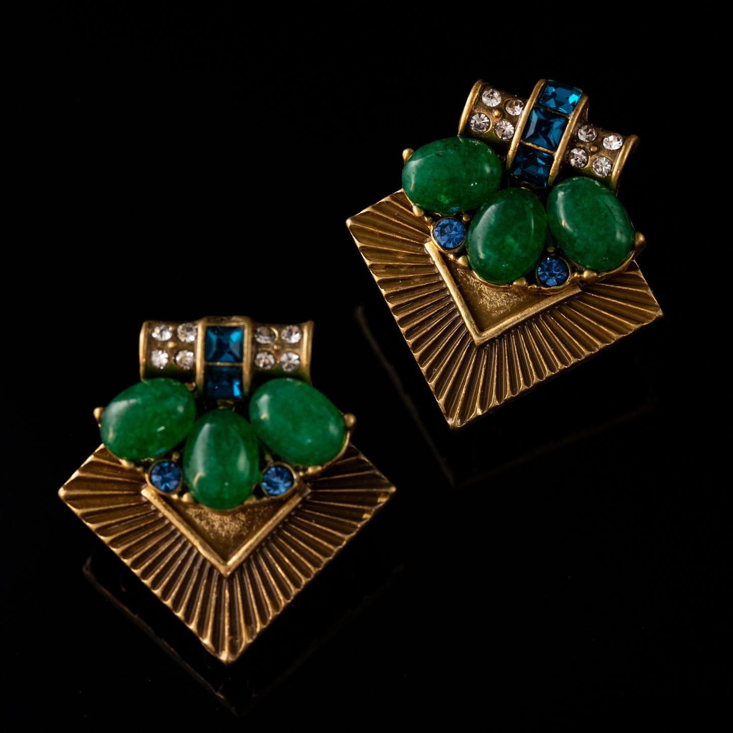 Vintage Geometric Artisan Statement Earrings for Women