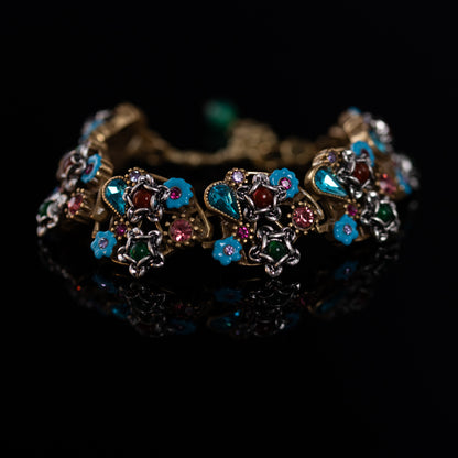 Vintage Floral Artisan Minimalist Bracelet Timeless Style