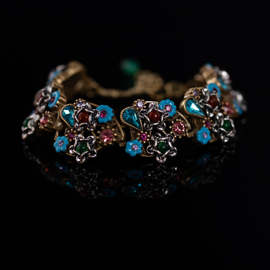 Vintage Floral Artisan Minimalist Bracelet Timeless Style