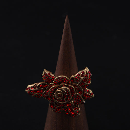 Vintage Floral Luxury Classic Open Ring