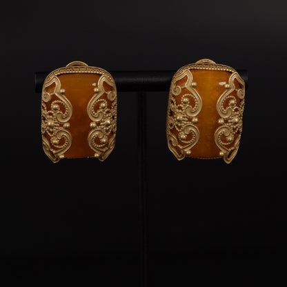 Vintage Natural Stone Geometric Elegant Earrings Gift Jewelry