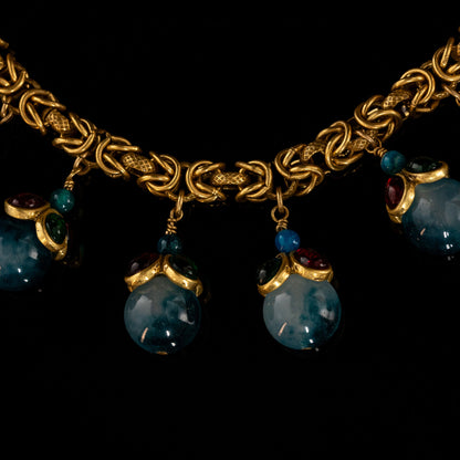 Vintage Glass Star Classic Necklace Handcrafted Design