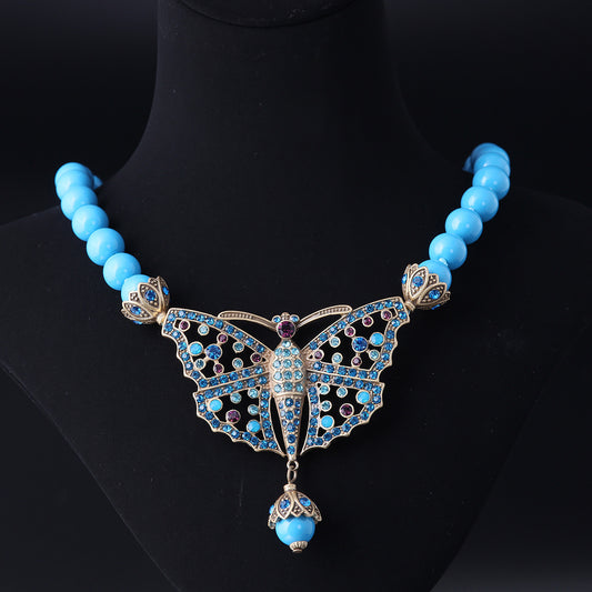 Vintage Butterfly Elegant Handcrafted Necklace Gift Jewelry