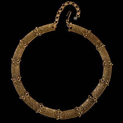 Vintage Enamel Floral Elegant Handcrafted Necklace Timeless Style
