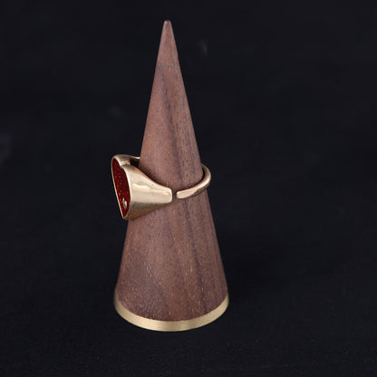 Vintage Heart Refined Polished Open Ring Handcrafted Design