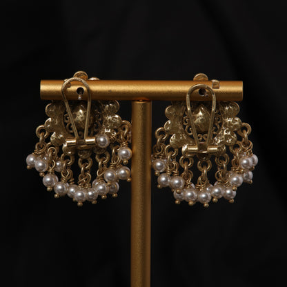 Vintage Pearl Statement Chic Earrings Timeless Style