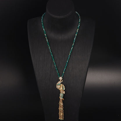 Vintage Crystal Timeless Handcrafted Necklace Handcrafted Design