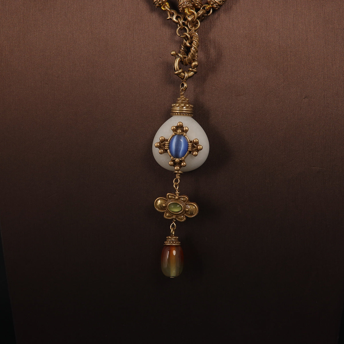 Vintage Agate Luxury Handcrafted Necklace Gift Jewelry