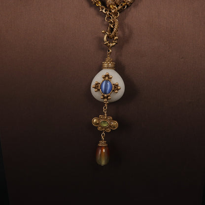 Vintage Agate Luxury Handcrafted Necklace Gift Jewelry