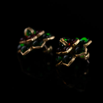 Vintage Glass Statement Elegant Earrings for Ladies