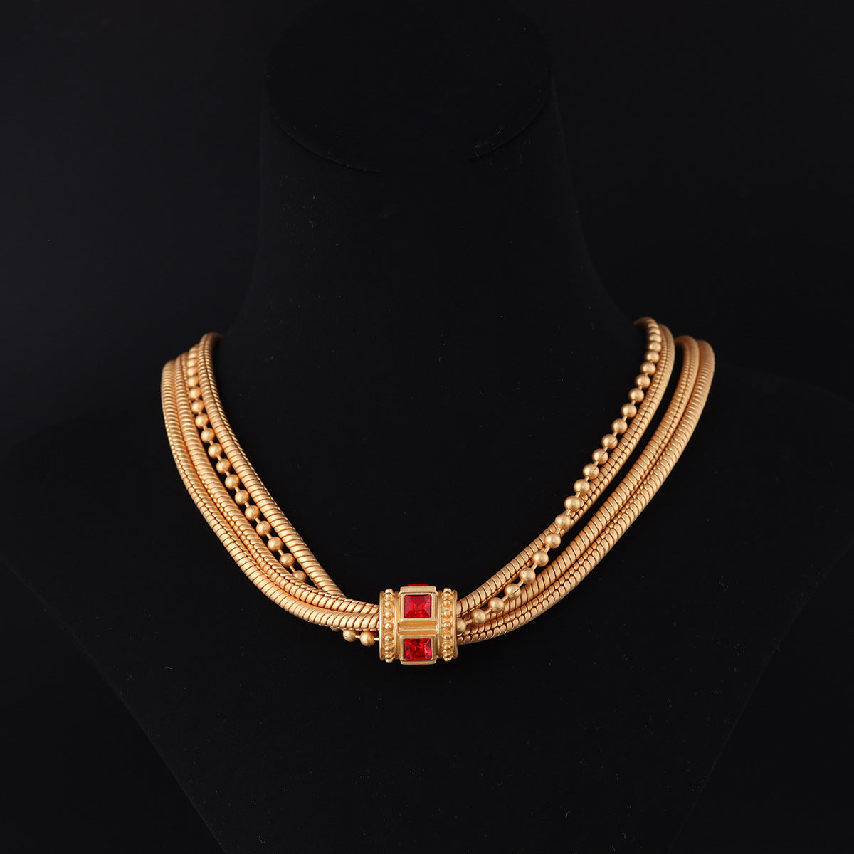 Vintage Geometric Statement Refined Necklace for Ladies