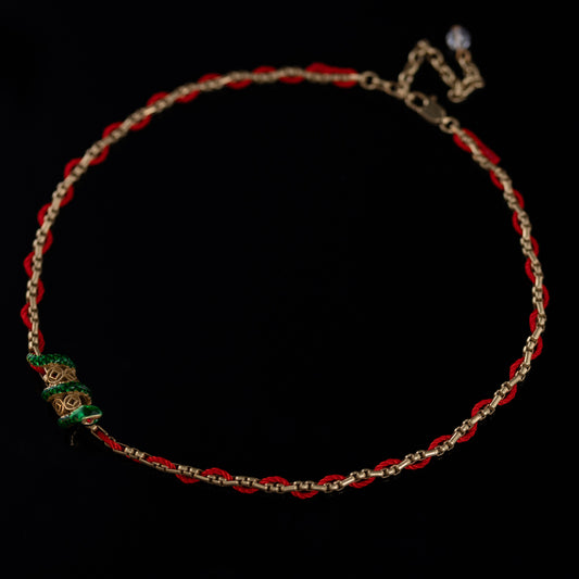 Vintage Enamel Classic Handcrafted Necklace Timeless Style