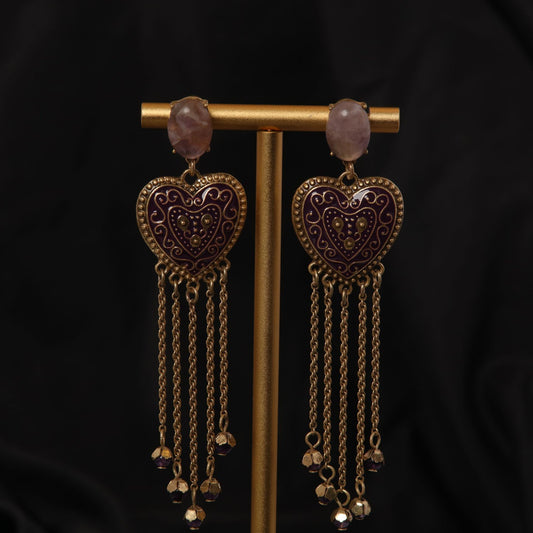Vintage Enamel Chic Timeless Earrings Gift Jewelry