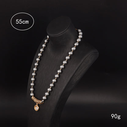 Vintage Pearl Baroque Classic Handcrafted Necklace Handcrafted Design