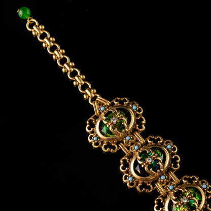 Vintage Floral Artisan Handcrafted Bracelet for Women