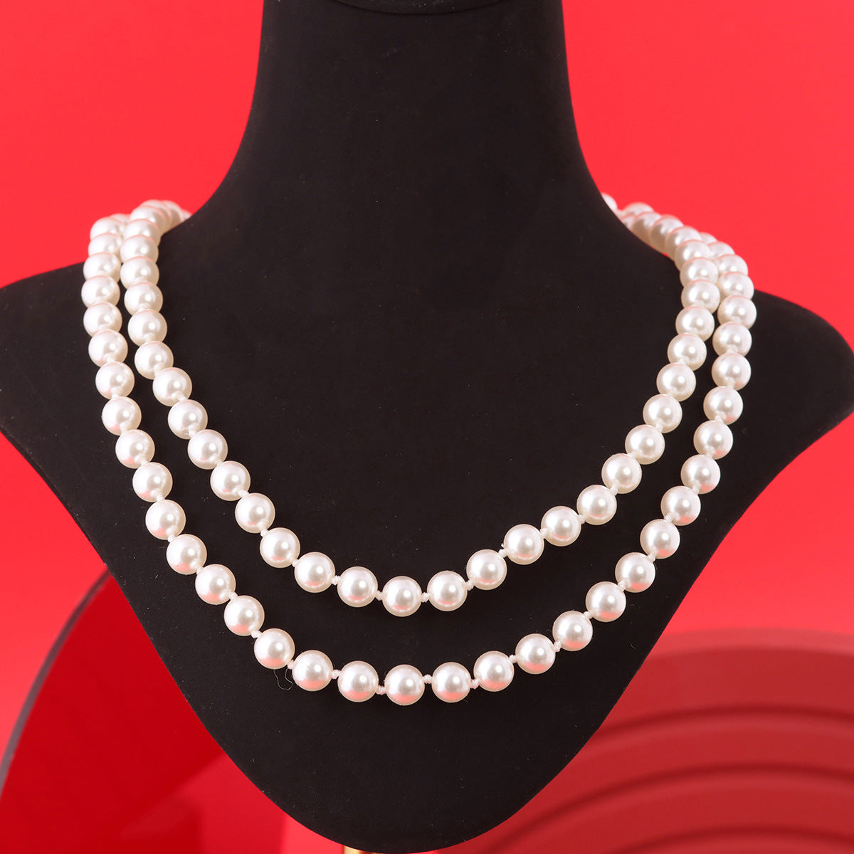 Vintage Pearl Geometric Elegant Polished Necklace Gift Jewelry
