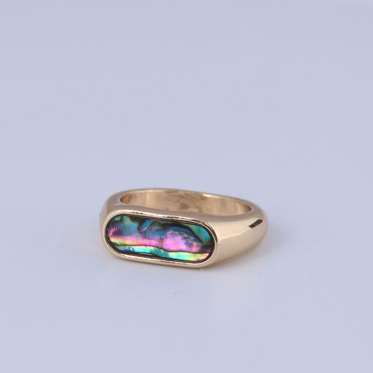 Vintage Shell Geometric Timeless Open Ring Handcrafted Design