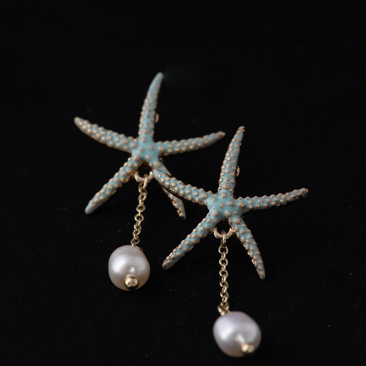 Vintage Pearl Star Chic Earrings Gift Jewelry