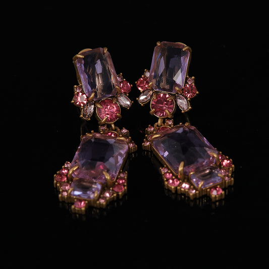 Vintage Classic Stone Inlay Earrings for Women