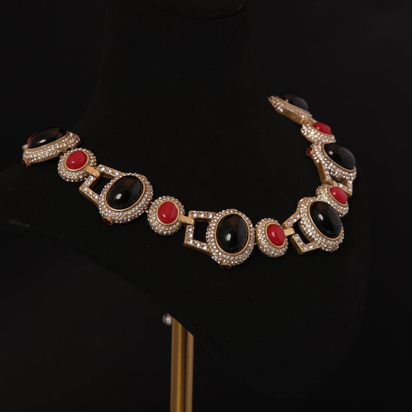 Vintage Natural Stone Geometric Refined Handcrafted Necklace Handcrafted Design