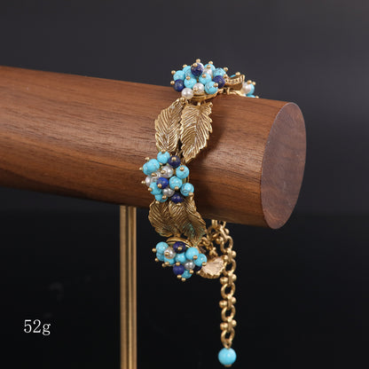 Vintage Leaf Statement Classic Bracelet for Women