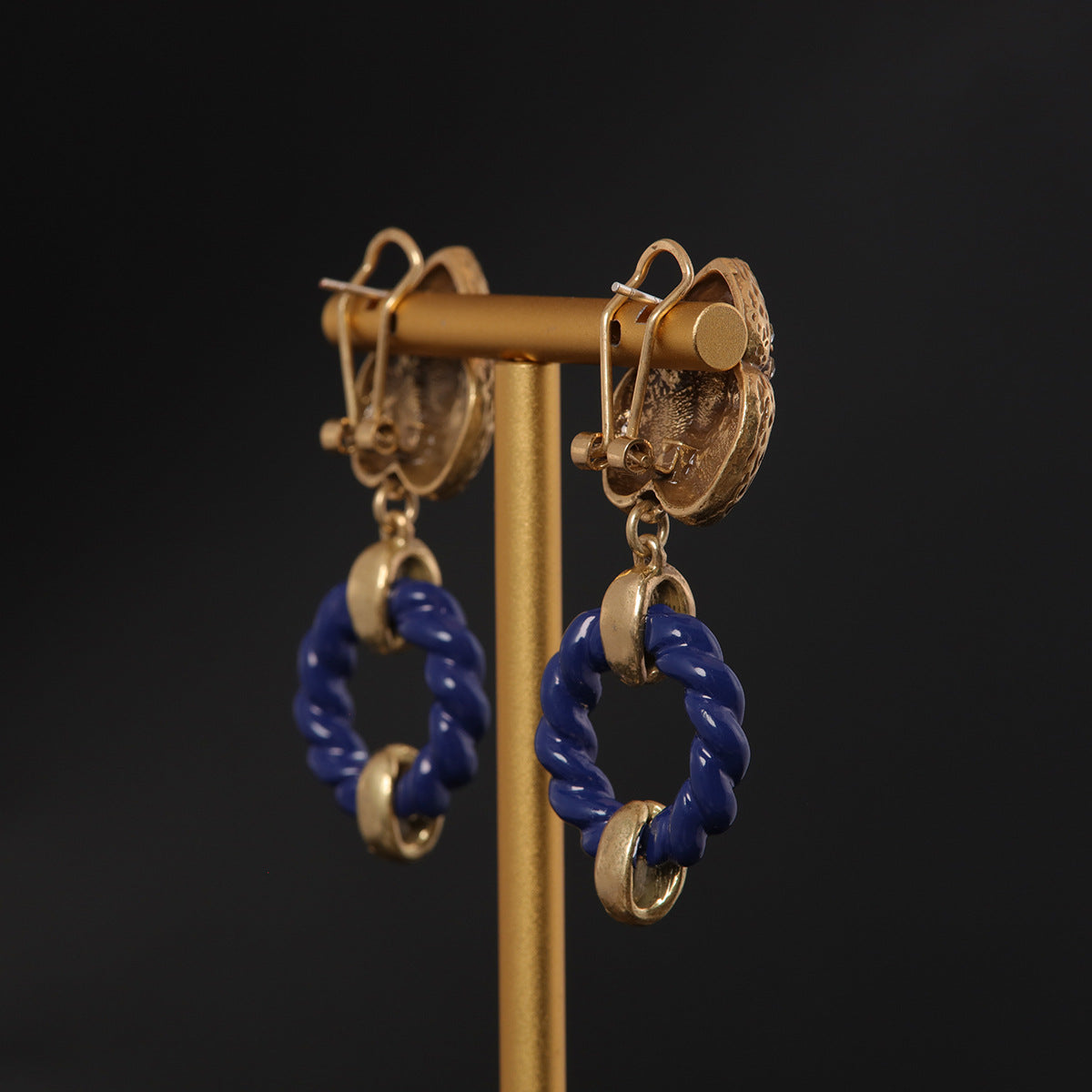Vintage Glass Heart Artisan Handcrafted Earrings Handcrafted Design