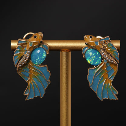 Vintage Royal Enamel Polished Jewelry Set Heirloom