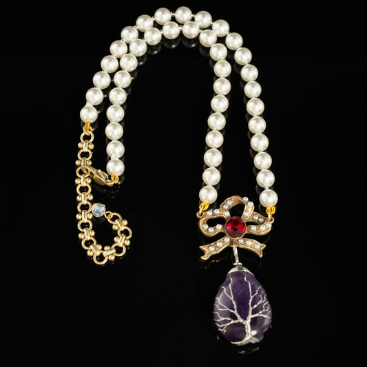 Vintage Glass Luxury Handcrafted Necklace Gift Jewelry